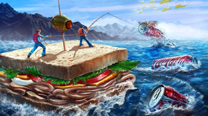 Food Coca Cola Sandwich Fishing Lunch Hellblazer 1920x1200 Wallpaper