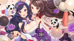 Anime Anime Girls Azur Lane Ning Hai Azur Lane Ping Hai Azur Lane Twintails Long Hair Purple Hair Br 1800x1286 Wallpaper