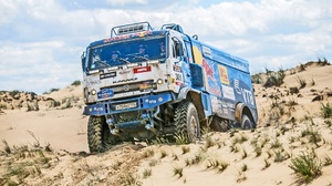 Desert Dune Kamaz Rallying Red Bull Sand Truck Vehicle 2560x1707 Wallpaper