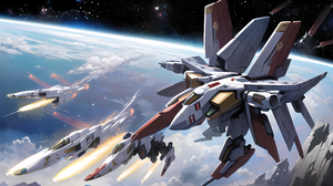 Ai Art War Spaceship Futuristic Aircraft Space Planet 3840x2144 wallpaper