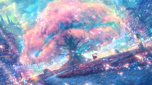 Anime Tree 3800x2387 Wallpaper