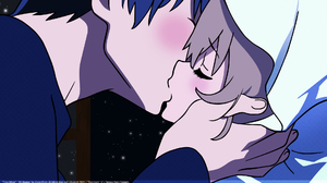 Toradora Aisaka Taiga Takasu Ryuuji Anime Anime Girls Anime Boys Couple Kissing 1920x1080 Wallpaper