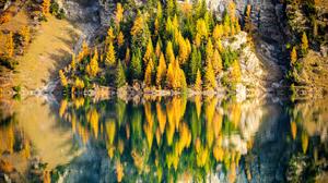 Fall Alps Lake Nature Landscape 4256x4256 Wallpaper