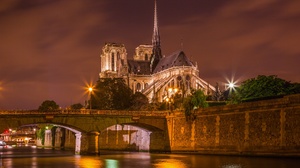 Night River Paris France Cathedral 2048x1291 Wallpaper