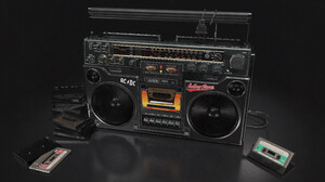 Miroslav Baev Radio 1980s Technology Boom Box Audio Technica Digital Art ArtStation Cassette 3840x2160 Wallpaper