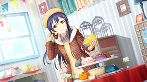 Sonoda Umi Love Live Anime Anime Girls Smiling Long Hair Purse Cup Tea Pot Jacket Standing Shopping  4096x2520 Wallpaper
