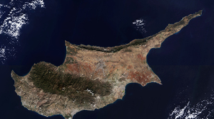 ESA Island Sea Clouds Cyprus Photography Nature Satellite Imagery Desert Peninsula Mountains 1920x1382 Wallpaper