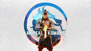 Mortal Kombat Mortal Kombat 1 Liu Kang Mortal Kombat Simple Background Minimalism Logo Glowing Eyes  3840x2160 Wallpaper