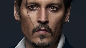 Bassem Banna CGi Men Johnny Depp Brunette Portrait Earring Suits Simple Background Shirt Necklace Pe 2005x3000 Wallpaper