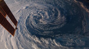 International Space Station Storm NASA Clouds Space Earth Hurricane Aerial View 3002x1994 Wallpaper