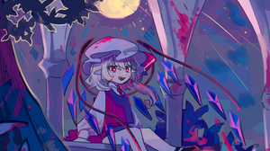 Touhou Flandre Scarlet Anime Anime Girls Moon 3064x2232 Wallpaper