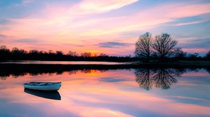 Lake Reflection Sunset 2500x1626 Wallpaper