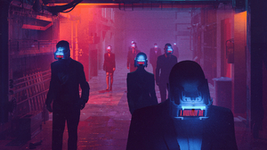 Dystopian Cyberpunk Pipe Fire Extinguishers Science Fiction 1920x1080 Wallpaper