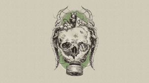 Skull Artwork Vlad Gradobyk Gas Masks Radioactive Death 3200x1600 Wallpaper