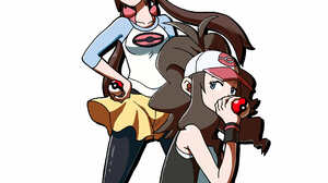 Anime Anime Girls Pokemon Rosa Pokemon Hilda Pokemon Long Hair Twintails Ponytail Brunette Two Women 2000x1939 Wallpaper