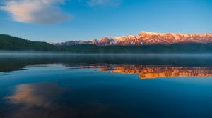 Landscape Lake Nature Reflection Mountains Sky Water Clouds 2560x1707 wallpaper