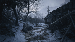 Resident Evil 8 Village Video Games CGi Hose Snow Trees 2560x1440 Wallpaper