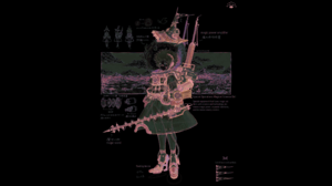 Magical Girls Science Military Industrial Curly Hair Weapon Heavy Equipment Army Map Schematic Infog 3840x2160 wallpaper