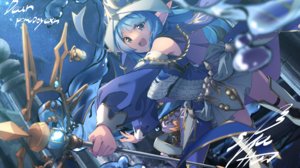 Water Enchantress Of The Temple Anime Anime Girls Yu Gi Oh Trading Card Games Long Hair Blue Hair Ar 1920x1133 Wallpaper