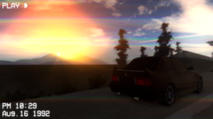 Bmw E30 M3 Highway Mountains Trees Sunset 90s Roblox Pacifico Roblox Game 1920x1080 wallpaper