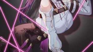 Anime Anime Girls Honkai Star Rail Kafka Honkai Star Rail Purple Hair Purple Eyes Looking At Viewer  2894x4093 Wallpaper