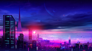 JoeyJazz Cityscape Digital Painting Science Fiction Cyberpunk Style Blade Runner 2560x1600 wallpaper