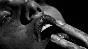 Women Monochrome Closeup Model Open Mouth 1800x1200 Wallpaper