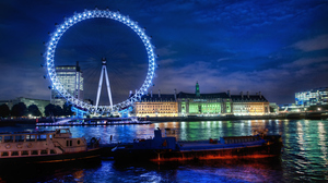 Trey Ratcliff Photography 4K UK England London Cityscape River Thames London Eye Boat Night Lights W 3840x2160 Wallpaper
