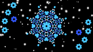 Blue Geometry Snowflake 1920x1080 Wallpaper
