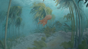 Nature Octopus Seaweed Rock Ripples Underwater Digital Lines 3508x2480 Wallpaper