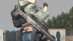 Anime Girls CENTAUR B AK AEG Weapon 5000x5000 Wallpaper