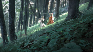 Catan Artist Fantasy Art Sword Fighting Battle Trees Nature Forest Artwork 1920x871 Wallpaper