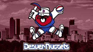 Denver Nuggets NBA Logo Colorado Classic Logo Skyline Mile High City 1970s Open Mouth City Building  1920x1080 Wallpaper