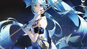Hatsune Miku Blue Hair Flag Anime Anime Girls Vocaloid Blue Eyes Twintails 2480x3508 Wallpaper