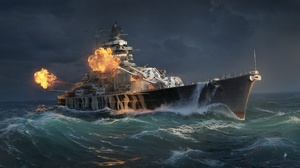 World Of Warships Tirpitz Video Games Wows Ship Water Waves Sea Military Vehicle 2560x1380 Wallpaper