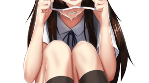 Anime Anime Girls Vertical Crying Tears Long Hair Brunette Closed Eyes Open Mouth Hiding Covered Fac 1536x2240 Wallpaper