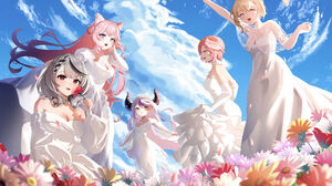 Anime Anime Girls Hololive Virtual Youtuber Sakamata Chloe Hakui Koyori Laplus Darknesss Takane Lui  4060x3010 wallpaper