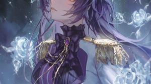 Anime Anime Girls Vanitas No Carte Flowers Looking At Viewer Uniform Bow Tie Long Hair Petals Sword  1357x1920 Wallpaper