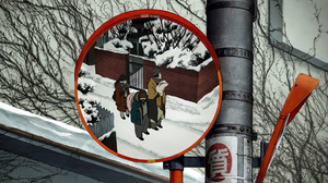 Tokyo Godfathers Animated Movies Anime Animation Film Stills Satoshi Kon Street Snow Convex Mirror B 1920x1080 Wallpaper