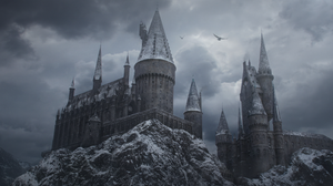 Harry Potter Hogwarts Castle Winter Architecture 3840x2160 Wallpaper