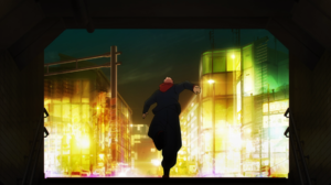 Jujutsu Kaisen Yuji Itadori Shibuya Lights Cityscape Uniform Hoods Anime Anime Screenshot Anime Boys 1920x1070 wallpaper