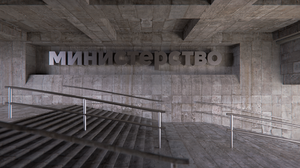 3D Graphics CGi Digital Art Render Stairs Stone Concrete Building 1920x1080 Wallpaper