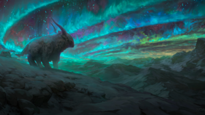 Aurora Borealis Landscape Mountain Night 2536x1080 Wallpaper