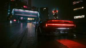 Cyberpunk 2077 Screen Shot Video Games Car Taillights CGi Road 3840x2160 Wallpaper