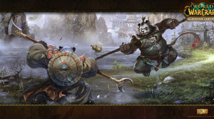 World Of Warcraft Mists Of Pandaria Pandaren Wide Screen World Of Warcraft Video Game Art Blizzard E 3360x1050 Wallpaper