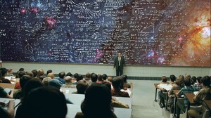 Blackboard Space University Universe Science Mathematics Chalkboard Nebula Physics Students 1920x1200 Wallpaper