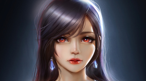 Brown Hair Face Final Fantasy Girl Red Eyes Tifa Lockhart 3840x2160 Wallpaper
