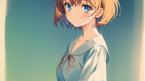 Novel Ai Anime Girls Ai Art Blue Eyes Blonde 2560x2560 Wallpaper