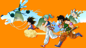 Dragon Ball Dragon Ball Xenoverse 2 Son Goku Yamcha Bulma Clouds Anime Boys Anime Girls Dragon Minim 1920x1080 Wallpaper