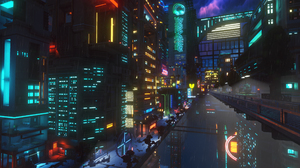 Cyber Futuristic City Anime Post Apocalypse Cloudpunk 2560x1440 wallpaper